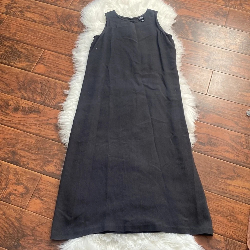 Eileen Fisher Viscose Grey Maxi Dress Size Small